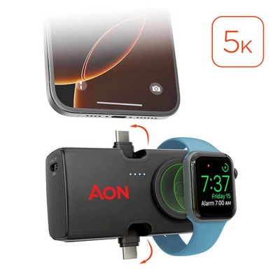 HyperGear Power Pack Nano Ultra-Mini Power Bank with Built-In Apple Watch Charger