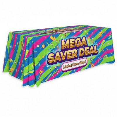6' Economy Draped Standard Table Cover(Full Color Dye Sublimation)